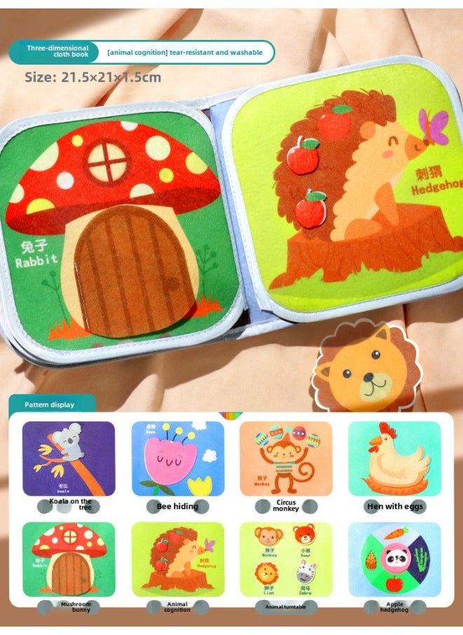 Children's Early Education 0-3 Years Old 1 Toy Hand Tearing Book Can Bite Baby Tearing Book 6 Months Baby Cloth Book Baby Class A-Color: Unbreakable Cloth Book "animal World" Bees Are Available  - Image 1