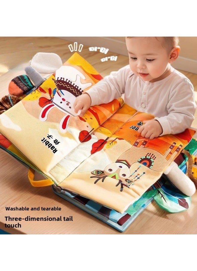 Children's Early Education 0-3 Years Old 1 Toy Hand Tearing Book Can Bite Baby Tearing Book 6 Months Baby Cloth Book Baby Class A-Color: Unbreakable Cloth Book "animal World" Bees Are Available  - Image 2