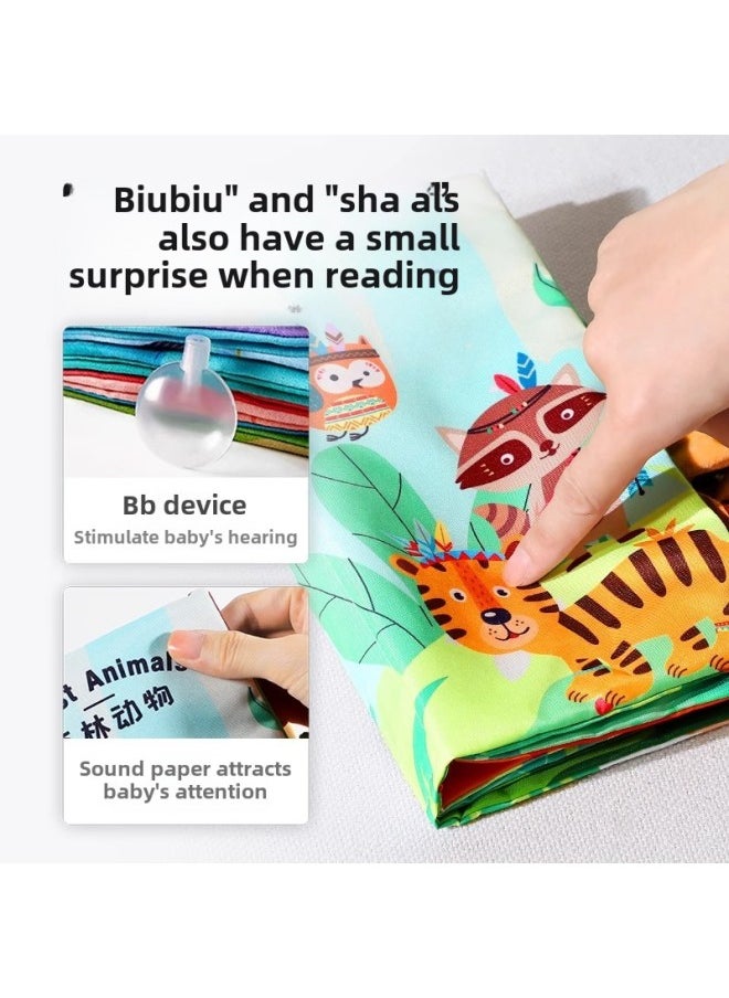 Children's Early Education 0-3 Years Old 1 Toy Hand Tearing Book Can Bite Baby Tearing Book 6 Months Baby Cloth Book Baby Class A-Color: Unbreakable Cloth Book "animal World" Bees Are Available  - Image 4