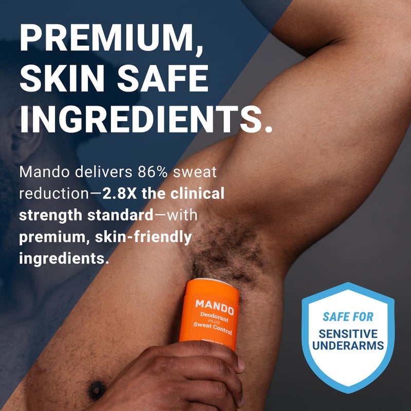 Mando Antiperspirant Deodorant Sweat and Odor Control for Men â€“ Extra Strength Smooth Solid Stick â€“ 72 Hour Performance â€“ Baking Soda Free, Skin Safe â€“ 2.6 oz â€“ Mt Fuji â€“ Pack of 2 - Image 5