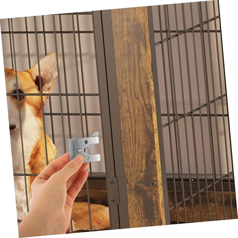 Double Latch Gate Lock for Pet Cage Dog Kennel Durable Safety Door Lock Replacement Easy Installation - Image 4