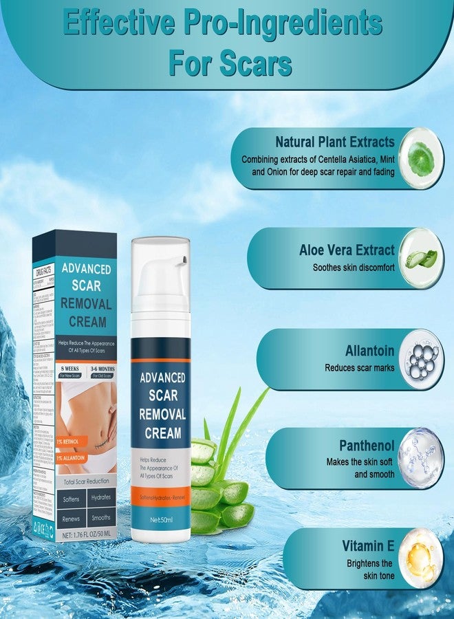 Scar Cream, Advanced Scar Gel for Old & New Scars, Professional Scar Removal Cream For Surgical Scars, Face, Body, Leg, Acne, Stitches, Burns, C-Section, Keloids, 1.76oz - Image 5