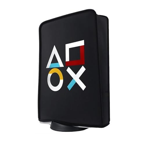 DARAHS Dust Cover for PlayStation 5 Slim Console Disc and Digital Edition Soft Lining Designed specifically for The PS5 Slim (Black Shape) - Image 1