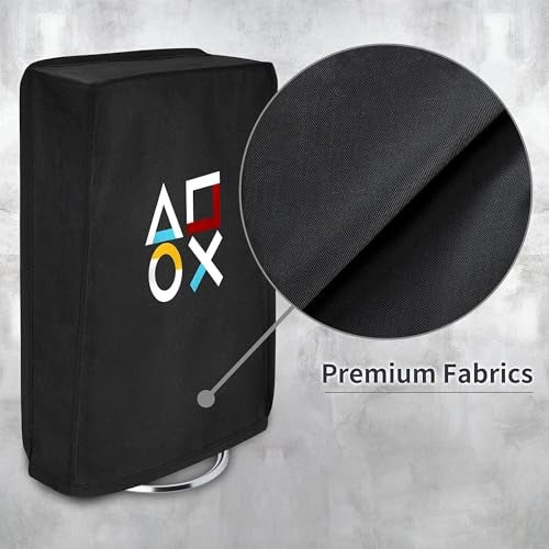 DARAHS Dust Cover for PlayStation 5 Slim Console Disc and Digital Edition Soft Lining Designed specifically for The PS5 Slim (Black Shape) - Image 3
