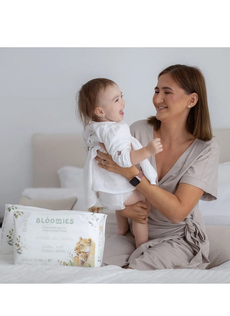 Bloomies - Organic Bamboo Baby Pants Size 4 (9-14kg baby) 120pcs (40X3) Bundle| Eco-friendly, Hypoallergenic, Non-toxic, Breathable Pullups - Image 1
