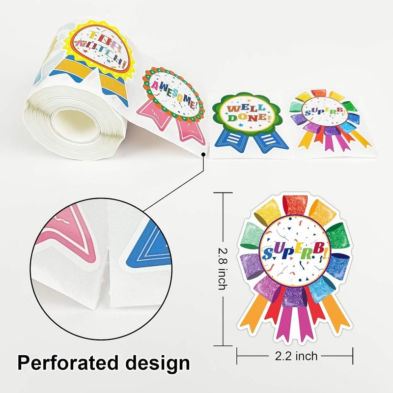 كاست ويف 300 قطعة من ملصقات المكافآت بتصميمات شارات للأطفال، ملصقات مكافآت للاستخدام في الفصول الدراسية للأطفال، ألعاب رياضية خارجية، حفلات، منزل، ملصقات تشجيعية، 2.2 × 2.8 بوصة - Image 4