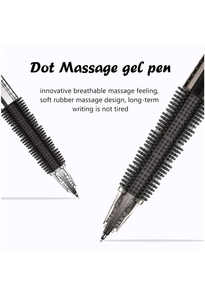 Y&D SYOSI 6 Pack Retractable Gel Ink Pens Fine Point 0.5mm Clicker Large Capacity Quick Drying Black Pen Comfort Grip for Writing, Color  - Image 2