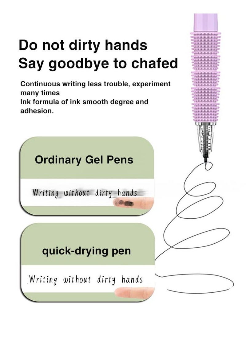 Y&D SYOSI 6 Pack Retractable Gel Ink Pens Fine Point 0.5mm Clicker Large Capacity Quick Drying Black Pen Comfort Grip for Writing, Color  - Image 4