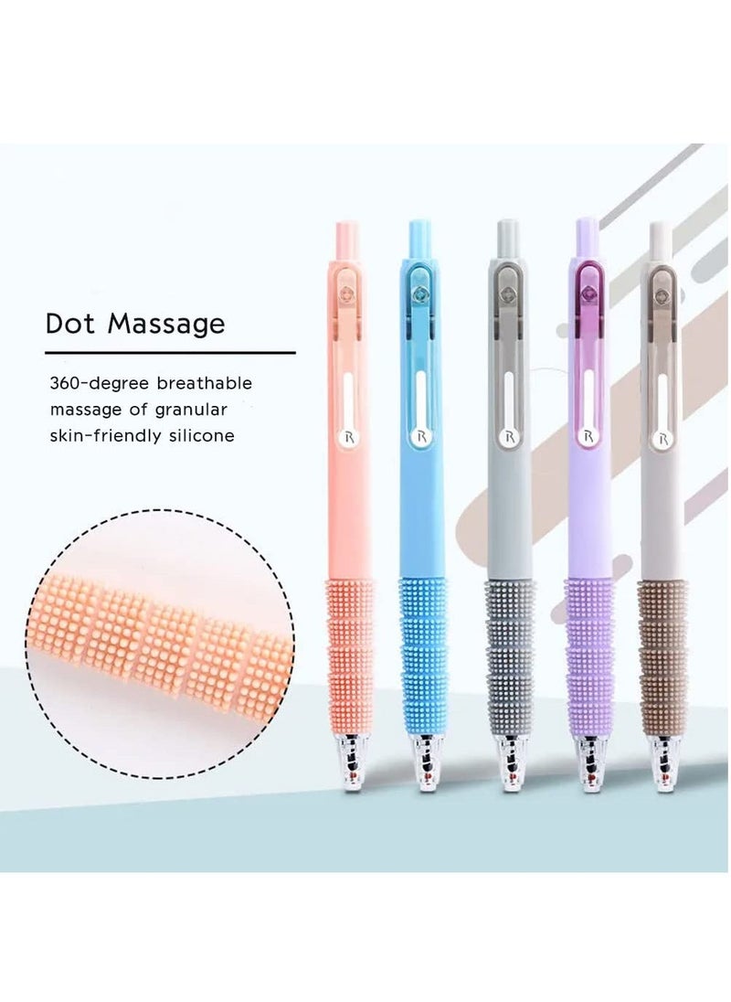 Y&D SYOSI 6 Pack Retractable Gel Ink Pens Fine Point 0.5mm Clicker Large Capacity Quick Drying Black Pen Comfort Grip for Writing, Color  - Image 5