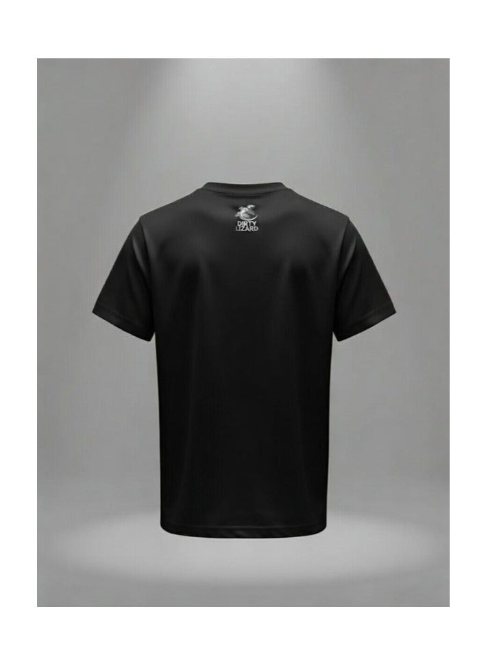 Dirty Lizard 1pc black t-shirt with animal print 100% cotton 9 - Image 2