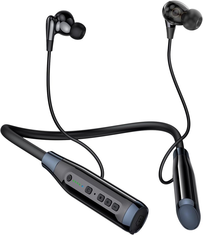 LAMA Bluetooth Neckband Earphones, Wireless Headphones IPX5 Waterproof, Neckband Headphones with Noise Reduction Mic, Magnetic In Running Earphones, HD Stereo Sound Sport Earbuds with 100Hrs Playtime - Image 1