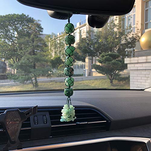 Anjiucc Healing Crystals Home Interior Decoration Car Hanging Ornaments Good Luck Home Decorn for Reiki Healing Good Luck Feng Shui Decorations (Green Aventurine) - Image 3
