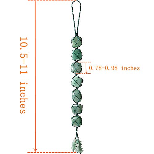 Anjiucc Healing Crystals Home Interior Decoration Car Hanging Ornaments Good Luck Home Decorn for Reiki Healing Good Luck Feng Shui Decorations (Green Aventurine) - Image 2