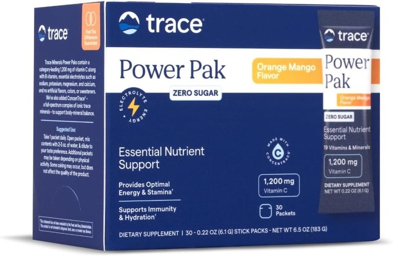 Trace Minerals Power Pak Orange Mango Drink Mix for Adults - Image 1