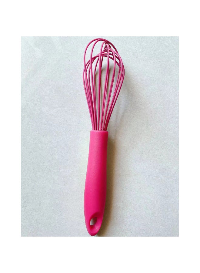 Direct Silicone Multi-line Egg Mixer Plastic Handle Egg Beater-Colour:Rose Red - Image 1