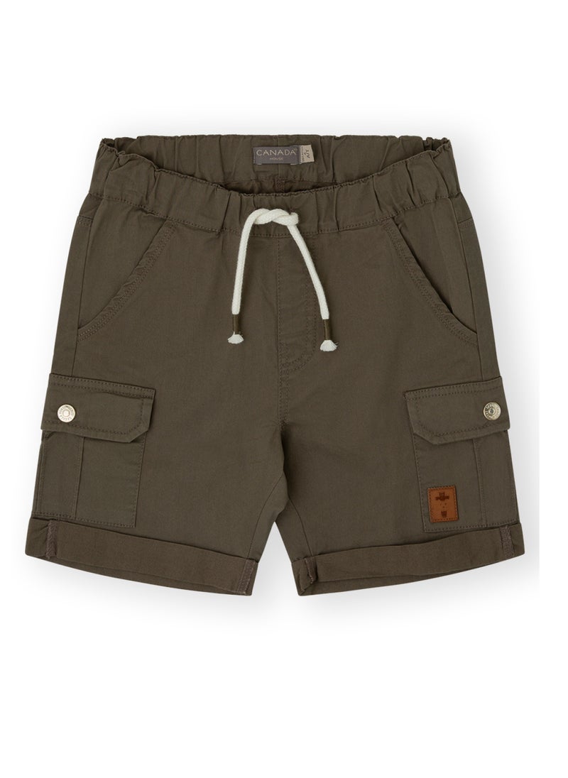CANADA HOUSE Summer Comfort Khaki Cotton Shorts For Boys  - Image 1
