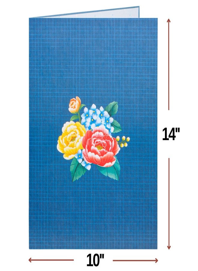 Paper Love HugePop Flower Bouquet, Winter Wonderland 3D Pop Up Card, with Detachable Paper Flowers - Jumbo 10"x14" Card - Image 2