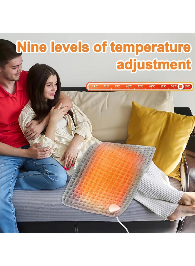 Generic Heating Pad, Electric Waist Heating Pad for Back Pain and Cramps, Electric Fast Heat Pad with LCD Controller, 9 Heating Levels, 4 Gears Timing, Soft Touch  Machine Washable 12x50 - Image 4