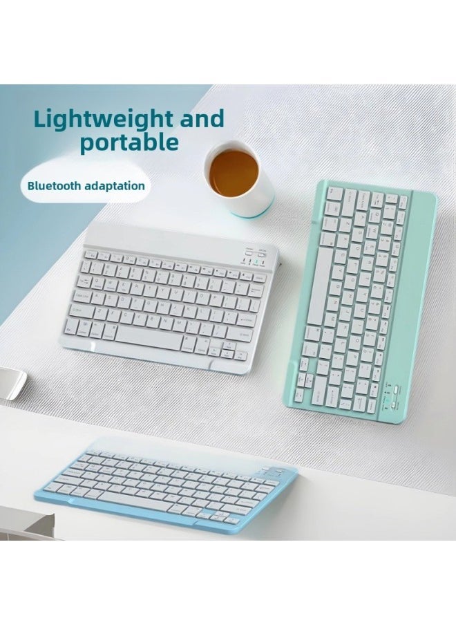 Tablet Notebook Wireless Connection Bluetooth Keyboard Mouse Suit For IPAD Huawei Xiaomi Samsung Mobile Phone-Color:White-Product Type:Single Keyboard - Image 2