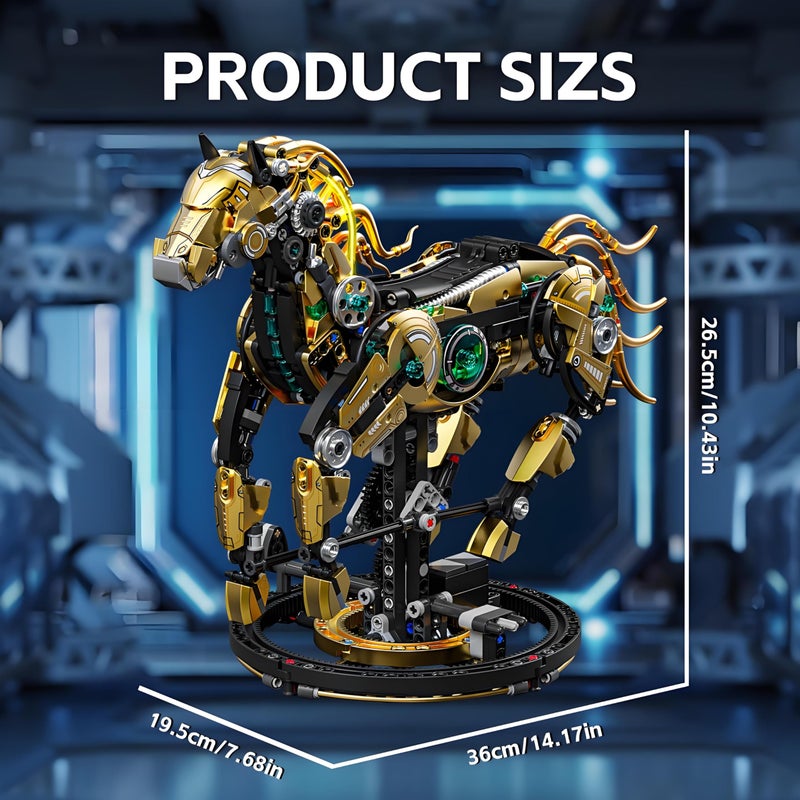 CSNRHG Mechanical Horse Building Block Set Build & Pose with Movable Legs â€“ Engaging DIY Model Kit for Kids and Teens - Image 2