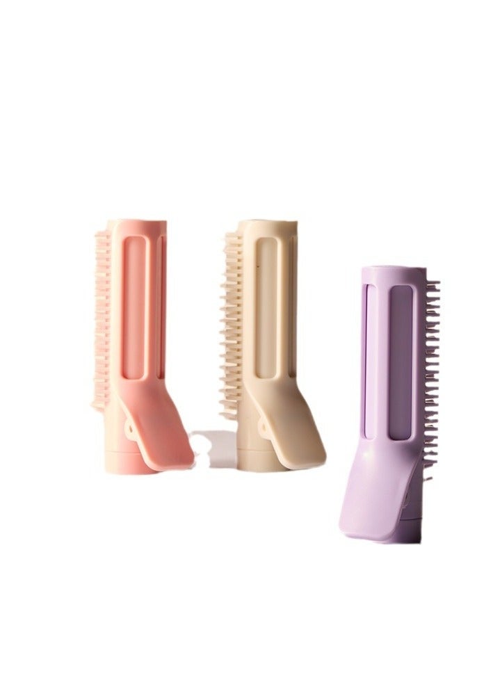 Excefore Hair Roller Clips, 3 PCS 2-in-1 Hair Roller Clips, Retractable Wavy Hair Product, Self Grip Hair Root Volume Clips, Volumizing Hair Clips Styling Tool, Pink, White, Purple  - Image 2