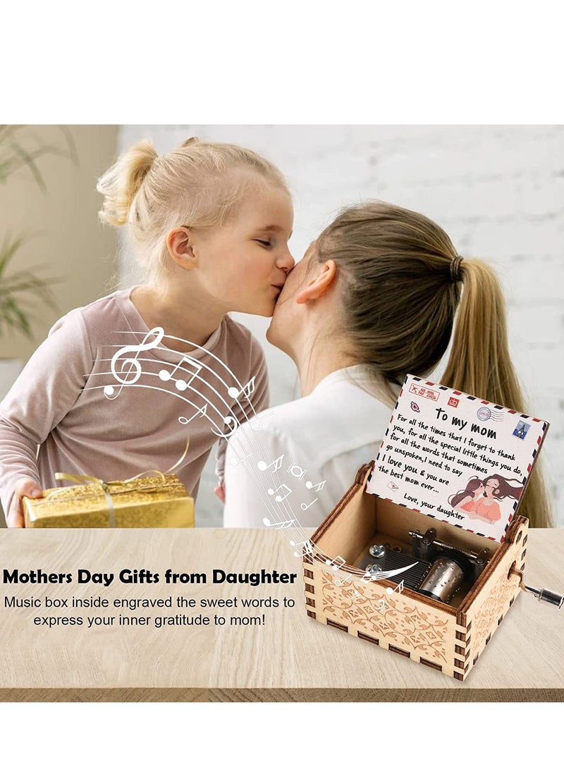 Barakah Mom Birthday Gifts Music Box from Daughter, You are My Sunshine Mechanism Vintage Personalized Cute Daughter to for Mothers Day - Image 2