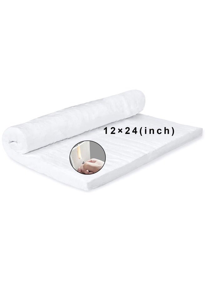 Cedolio Geesic Ceramic Fiber Blanket Fireproof Insulation Baffle Rated to 2400F, High-Temperature Resistance for Stoves, Kilns, Forges 1inch (Thick) x12inch x24inch - Image 1