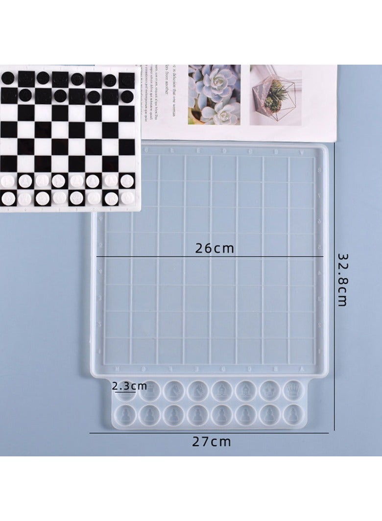 Silicone Mold for Resin Chess Table Flexible Reusable Heat Resistant