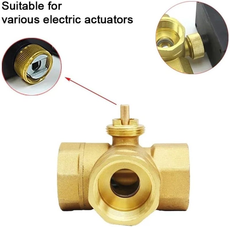 Brass Ball Valve Electric Threaded 3 Way DN15 For HVAC Fan Coil Heating Systems - Image 5