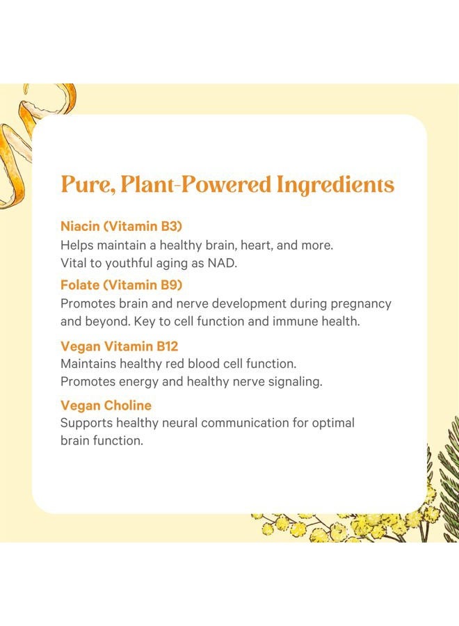 Pure Synergy سوبر ب-كومبلكس | فيتامين ب كومبلكس مصنوع من الأطعمة الكاملة العضوية | مكمل نباتي مع فيتامين ب12 الطبيعي، النياسين، وحمض الفوليك | لدعم الطاقة والتركيز والمزاج (60 قرص) - Image 5