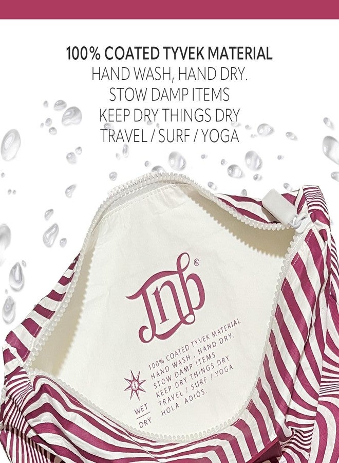 JNB 100% Coated Tyvek Material Geometric Design Beach Pouch, Waterproof Pouch for Beach, Makeup Pouch, Wet Dry Bag,Clutch, Fuch05 - Image 4