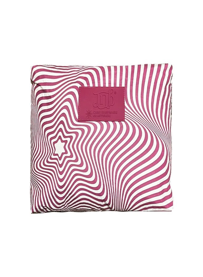 JNB 100% Coated Tyvek Material Geometric Design Beach Pouch, Waterproof Pouch for Beach, Makeup Pouch, Wet Dry Bag,Clutch, Fuch05 - Image 1