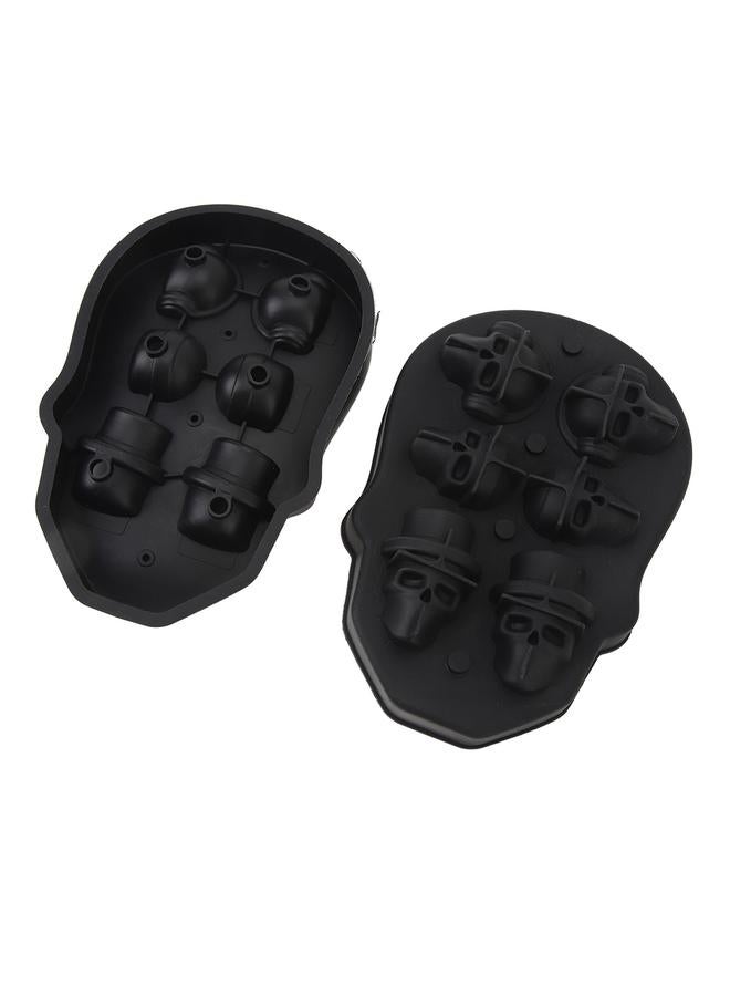 3D Skull Ice Cube Mold 6 Grid Flexible Silicone Skull Ice Maker Mold for Cold Drinks Bar Drinks Pastries Chocolates - Image 3