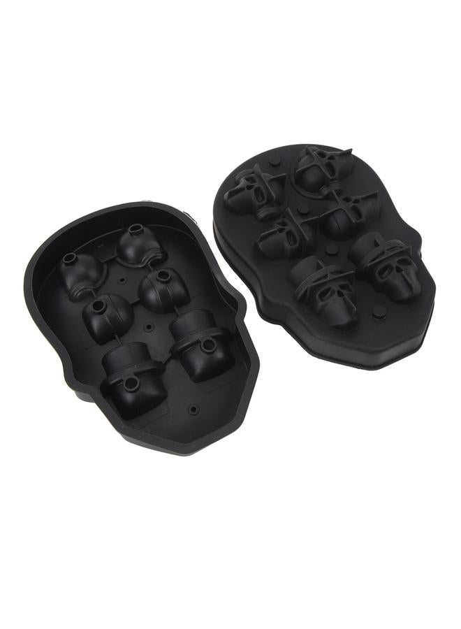 3D Skull Ice Cube Mold 6 Grid Flexible Silicone Skull Ice Maker Mold for Cold Drinks Bar Drinks Pastries Chocolates - Image 2