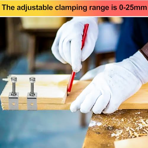 Pioleackflew 6 Pack Stainless Steel C Clamp - 1-3/16 Inch Small C Clamp Set, Heavy Duty Metal C Clamps Mini Tiger G-Clamp Adjustable U Clamps with Stable Wide Jaw Opening for Fixed Woodworking and Welding Mounting - Image 4