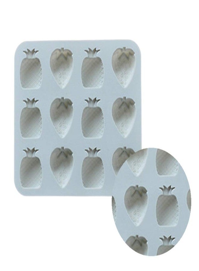 Wetco Strawberry Pineapple Silicone Cake Mold Fruit Chocolate Mold Candy Mold Baking Mold Fondant Cake Decorating Tool (Pink) - Image 5