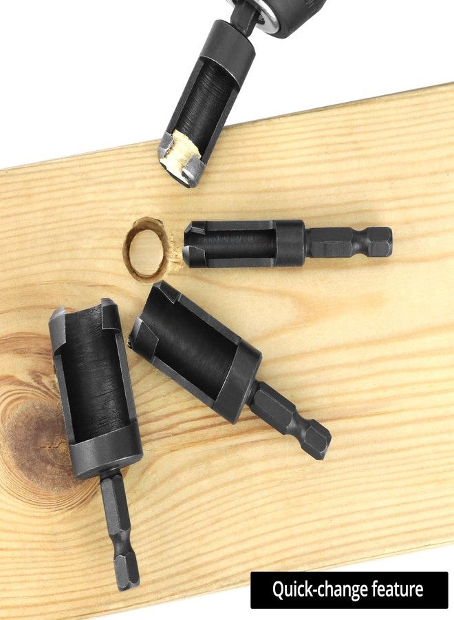 كيو دبليو او ار كي مجموعة مثقاب قاطع الخشب من QWORK، 8 قطع، تتضمن مقاسات 1/4 بوصة، 5/16 بوصة، 3/8 بوصة، 1/2 بوصة، ساق سداسية 1/4 بوصة - Image 4