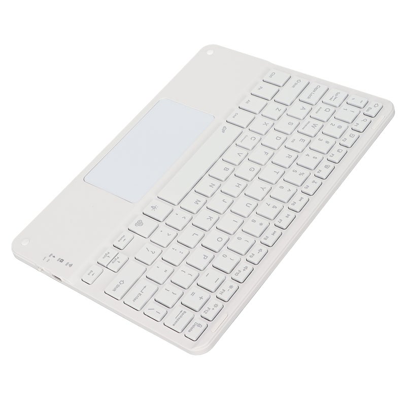 Wireless Keyboard with Touchpad Quadrate Keycap Ultra Thin 10inch Wireless Keyboard with RGB Backlight for Home Office White - Image 5
