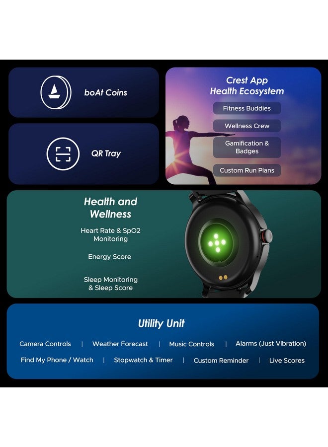 boAt boAt Lunar Discovery w/ 1.39" (3.5 cm) HD Display, Turn-by-Turn Navigation, DIY Watch Face Studio, Bluetooth Calling, Emergency SOS, QR Tray, Smart Watch for Men & Women(Active Black) - Image 3