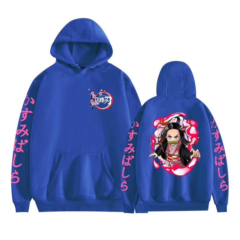 New Demon Slayer Ghost Extermination Blade Animation Surrounding Men'S And Women'S Hooded Sweats Loose Casual - Image 1