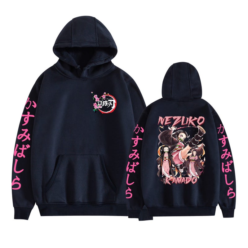 New Demon Slayer Ghost Extermination Blade Animation Surrounding Men'S And Women'S Hooded Sweats Loose Casual - Image 5