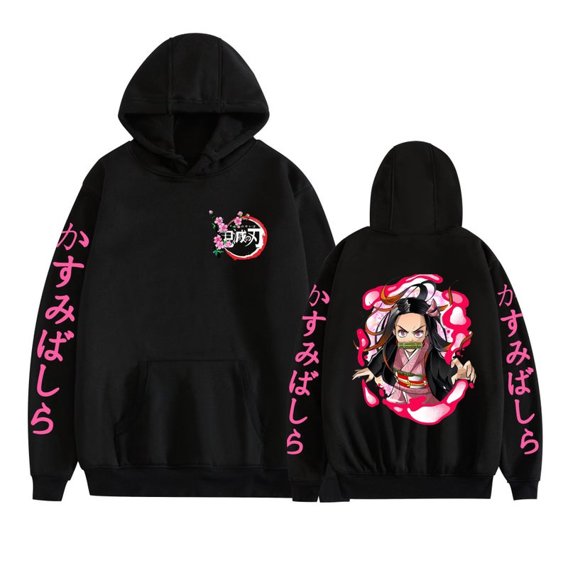 New Demon Slayer Ghost Extermination Blade Animation Surrounding Men'S And Women'S Hooded Sweats Loose Casual - Image 2
