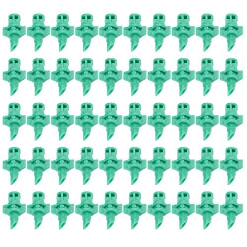 Ashu Supply Garden Watering 180 Degree Sprinkler Irrigation System Mini Spray Nozzle (Green), 50 Pieces - Image 1