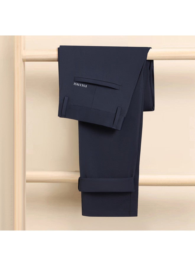 FOLUNSI premium Men's Casual Pants - Summer Straight-cut Lightweight Cool Business Trousers With Breathable Fabric - Image 4
