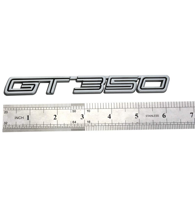 EmbRoom 1pcs GT350 Emblem Badge GT Decal Rear Trunk Sticker (Chrome/Black) - Image 2