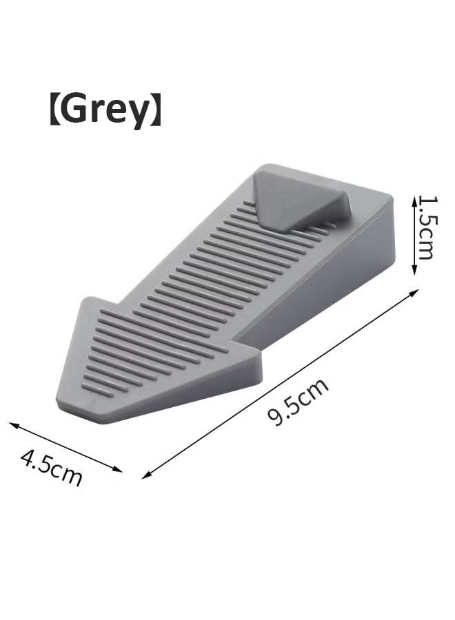 HQ-GAMING Door Stoppers for Bottom of Door, 2 Pacl Premium Rubber Door Stops, Sturdy Wedge for Carpet, Tile, Concrete, Wood, Door Holder for Heavy Duty Door, Grey  - Image 2