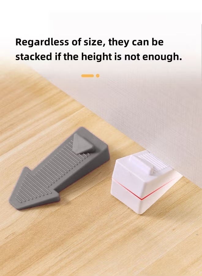 HQ-GAMING Door Stoppers for Bottom of Door, 2 Pacl Premium Rubber Door Stops, Sturdy Wedge for Carpet, Tile, Concrete, Wood, Door Holder for Heavy Duty Door, Grey  - Image 5