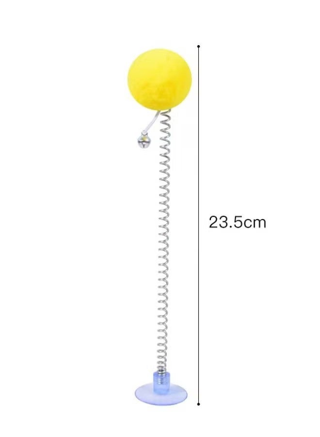 قطعتان من كرات الربيع الملونة للقطط - لا يتطلب تركيبًا، مناسبة للعب التفاعلي مع القطط الصغيرة، كرات صفراء زاهية وزرقاء على نوابض مرنة، رائعة للقطط الصغيرة، أنشطة القطط الداخلية | تصميم مرح | تصميم ملون - Image 4