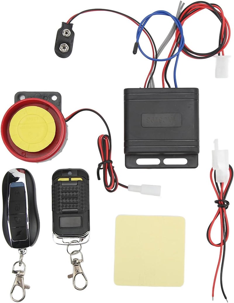 Keenso Motorcycle Alarm, ABS Wireless Vibration Motorcycle Alarm System 12V with 150m Remote Range, Anti Theft Security for Scooter Bike Riders Universal Fit - Image 1