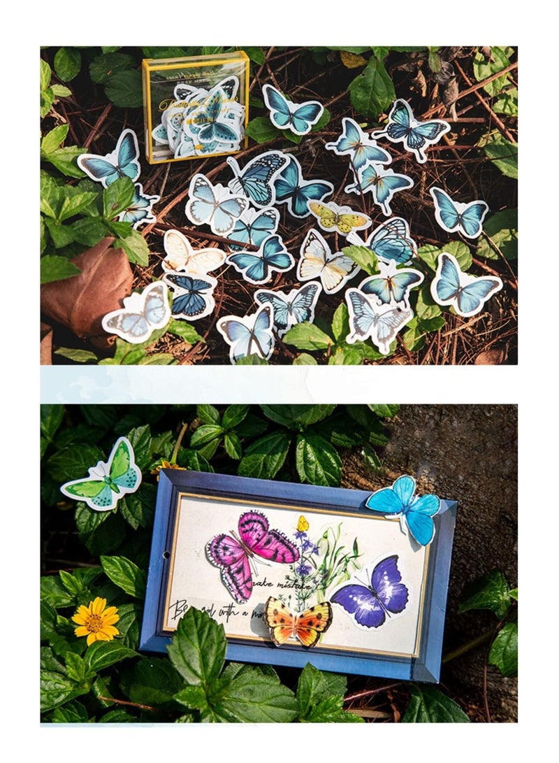 Excefore Scrapbook Stickers, 8 Packs 40 Pieces Each for Junk Bullet Water Bottles Laptop, Coated Paper Aesthetic Deco Stickers Journaling Supplies for Adults Kids-Butterfly Manor Series  - Image 5